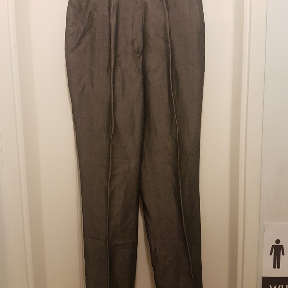 Grey Pleated Pants - Picture 1 of 8